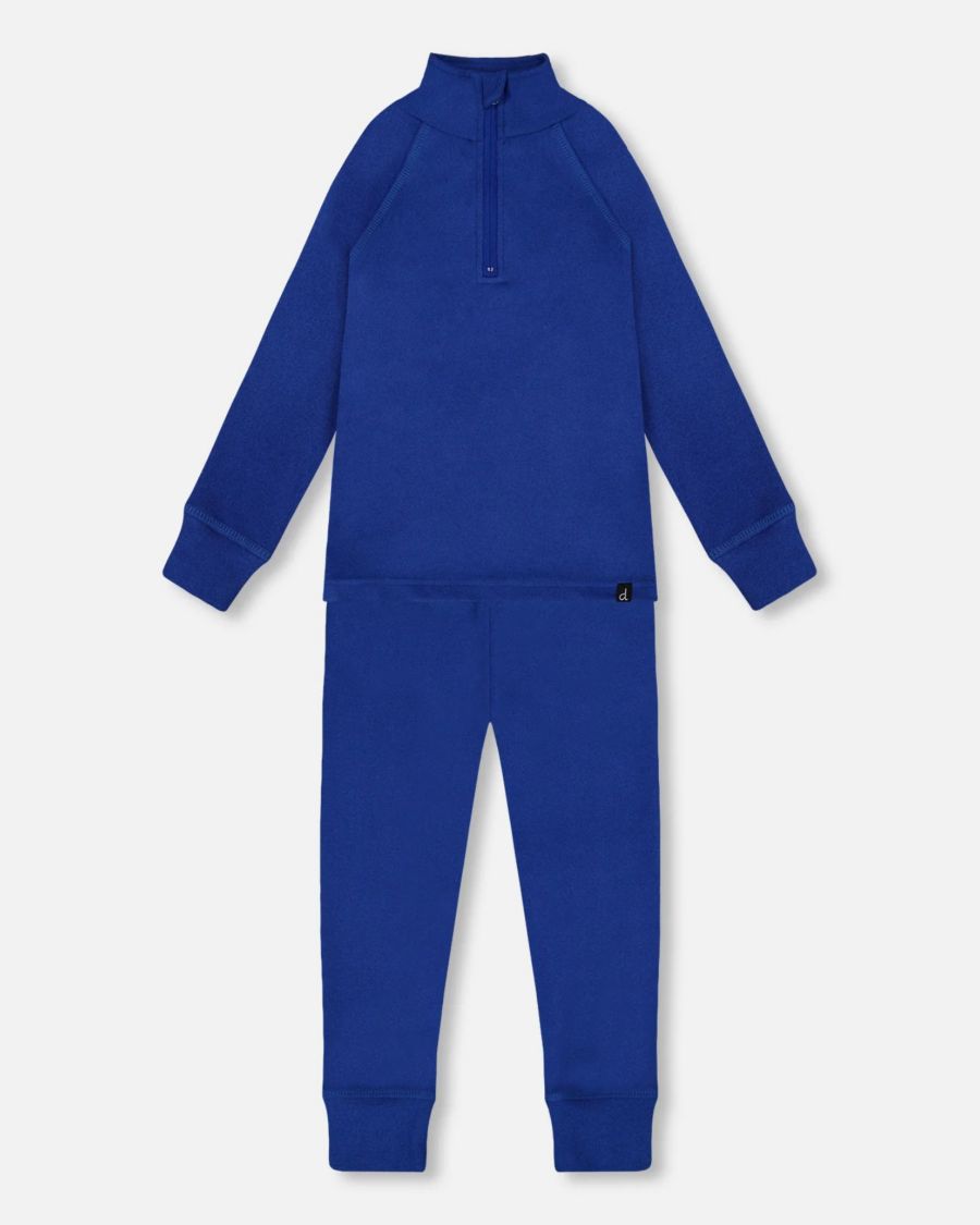 

Комплект из двух предметов термобелья для мальчика, синий - для малышей/детей Deux par Deux, Blue