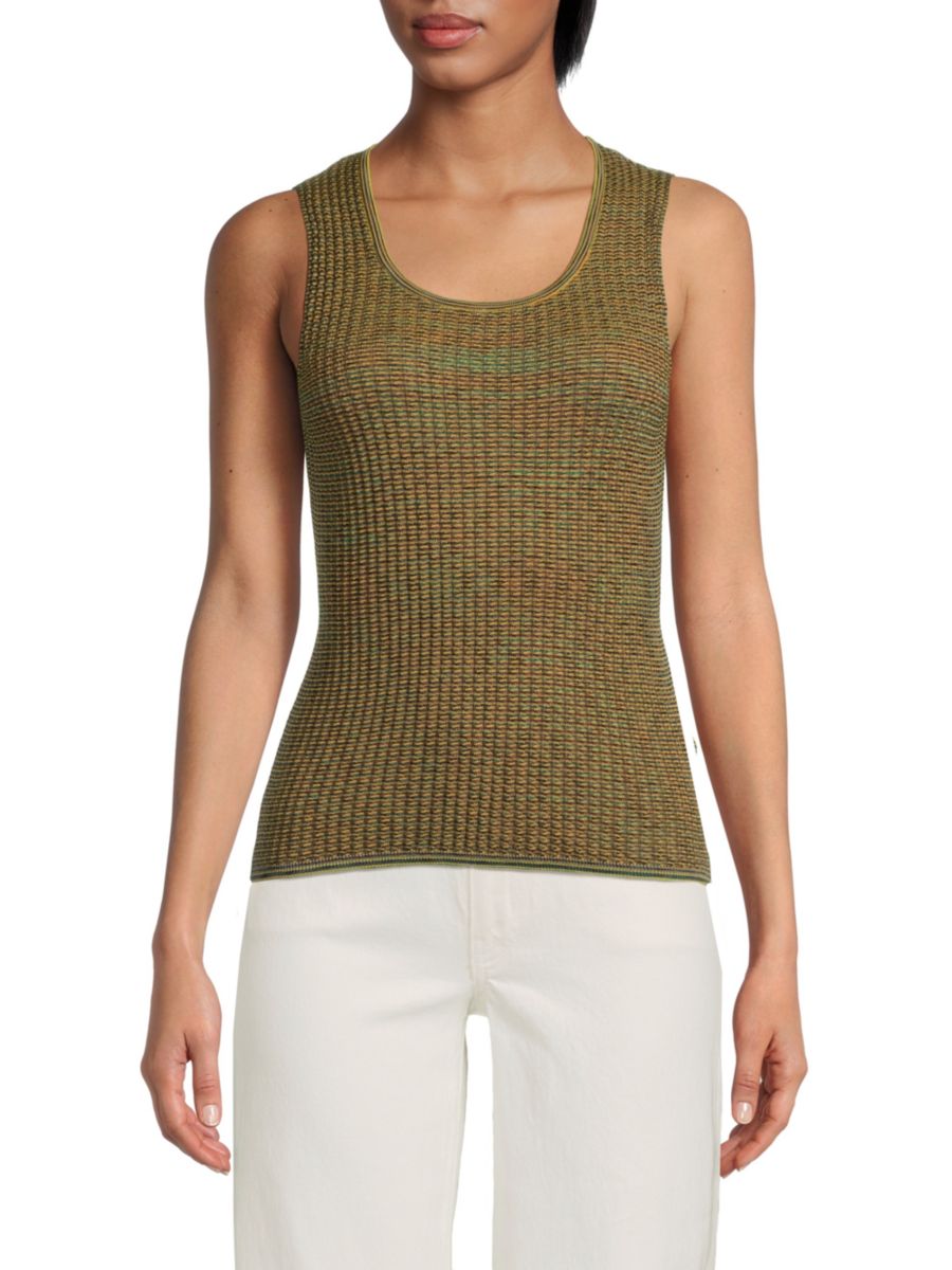 

Трикотажная майка из хлопка и шерсти M Missoni, цвет Green Blue Multi