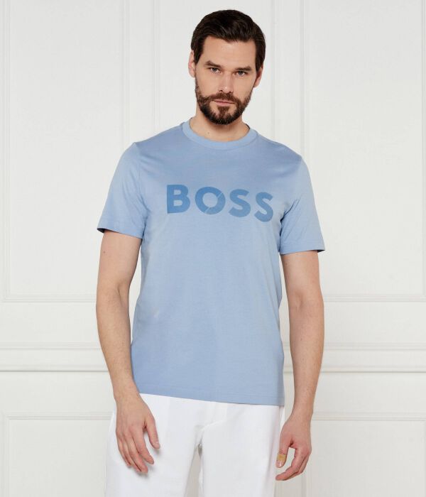 

Футболка с логотипом на ленте Regular fit Boss Green, синий