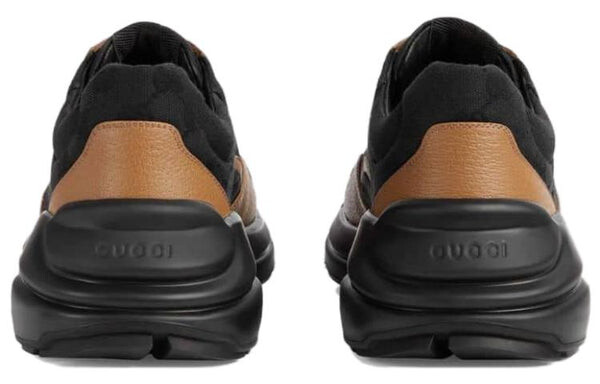 Кроссовки rhyton 'maxi gg supreme black khaki beige' Gucci, черный — фото 4