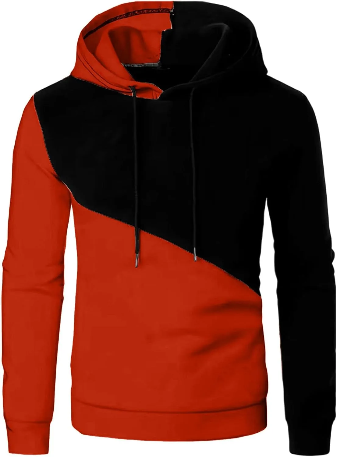 

Мужской флисовый худи с капюшоном Casual Color Block с карманами