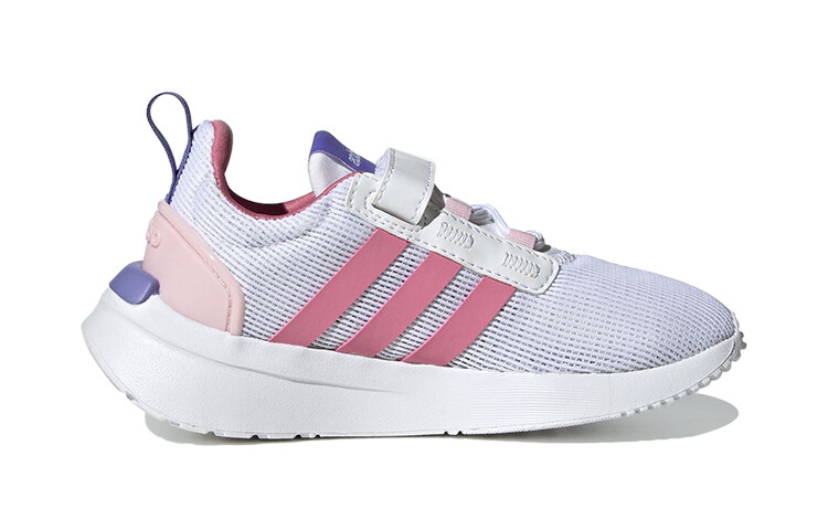 Кроссовки детские Racer TR21 PS Low-top белые/розовые/фиолетовые Adidas Neo — фото 2