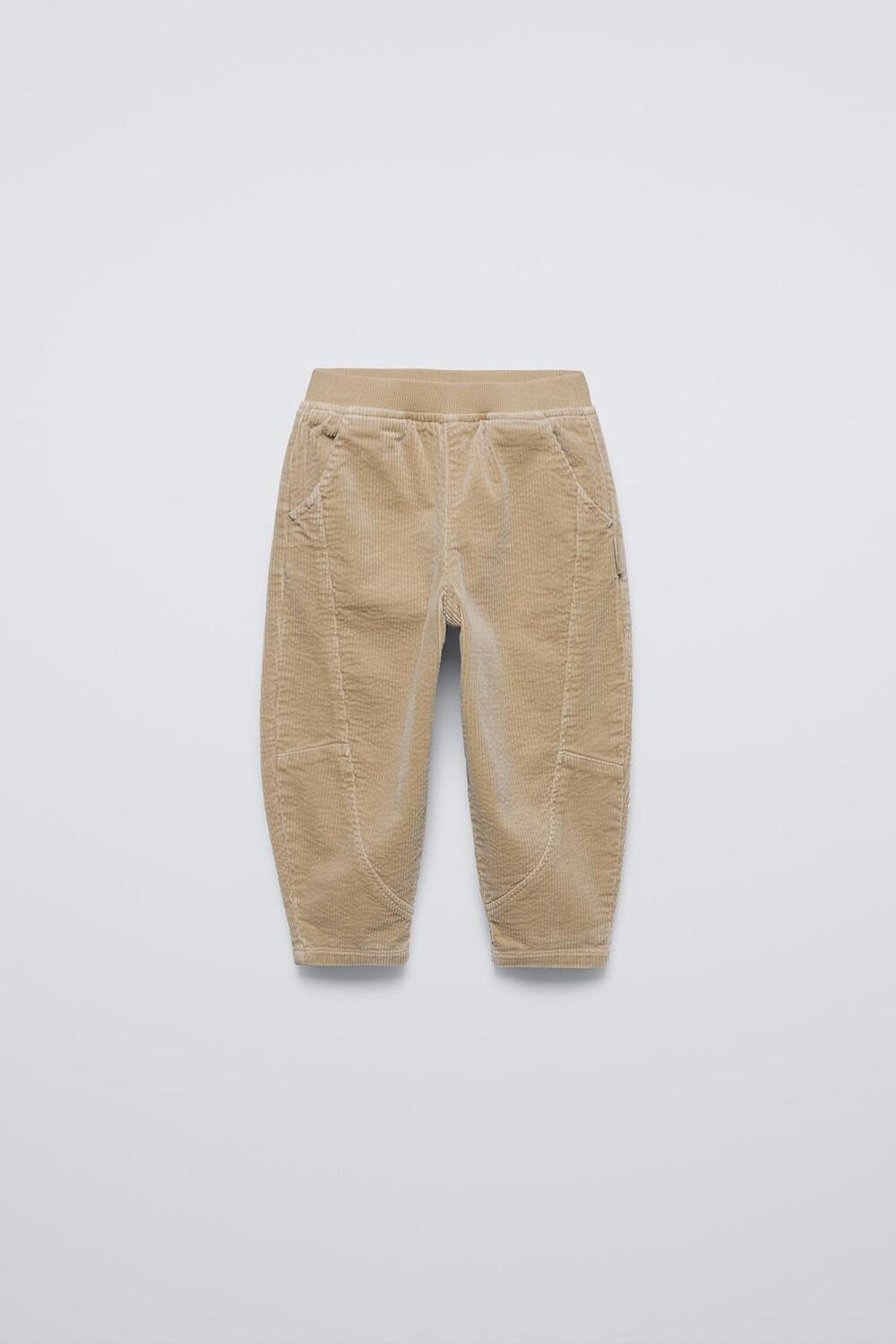 

Брюки из вельвета balloon ZARA, песочный