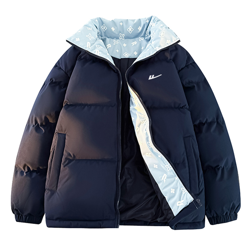 

Пуховик для мужчин и женщин WARRIOR, темно-синий[free diy badge]