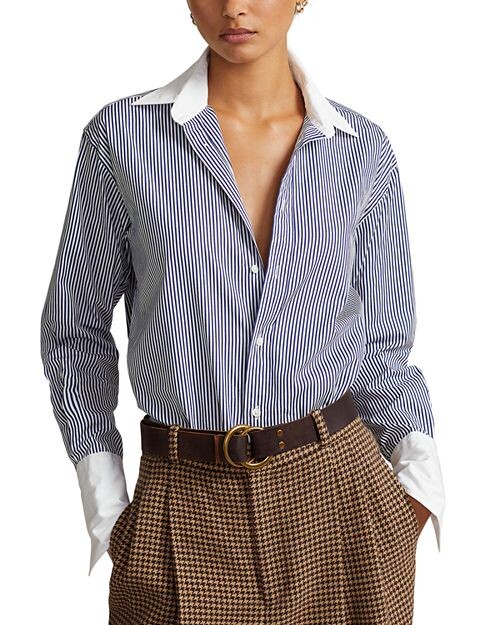 

Рубашка Lauren с контрастной отделкой Ralph Lauren, цвет Blue