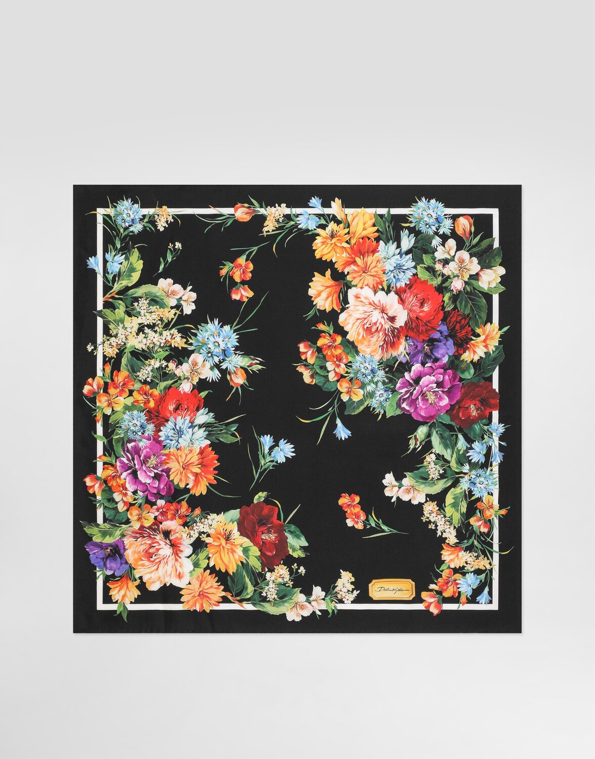 

Платок из шелкового твила 70x70 Dolce & Gabbana, мультиколор