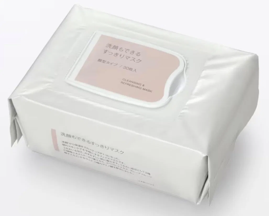 Очищающая маска-салфетка для умывания MUJI, 291 мл × 2 — фото 2