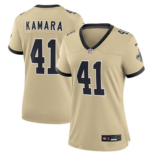 

Женская футболка Alvin Kamara New Orleans Saints Gameday Golds Alternate Game Player Nike