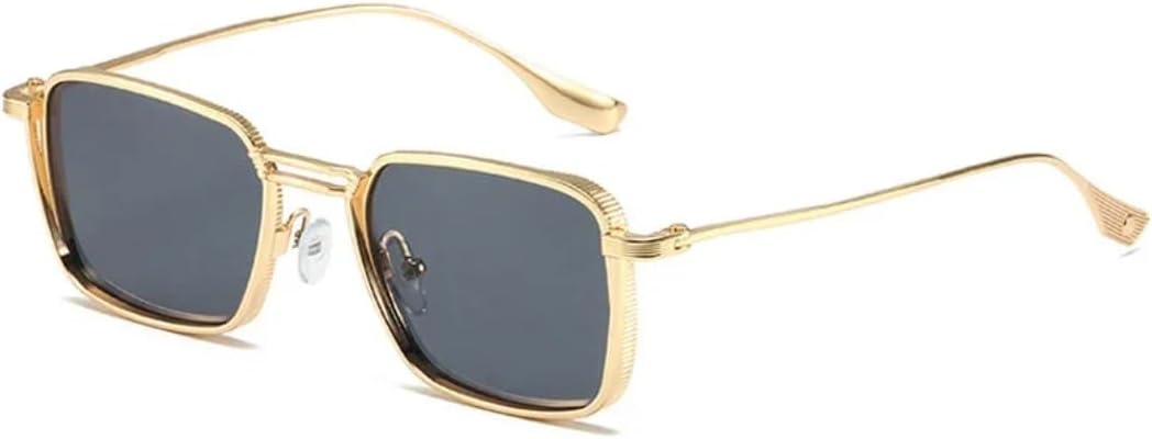 

Солнцезащитные очки с защитой от УФ-излучения UV400 | Металлическая оправа в стиле панк | Линзы конфетных цветов для занятий спортом на открытом воздухе и вождения DSVIGF, Golden Grey