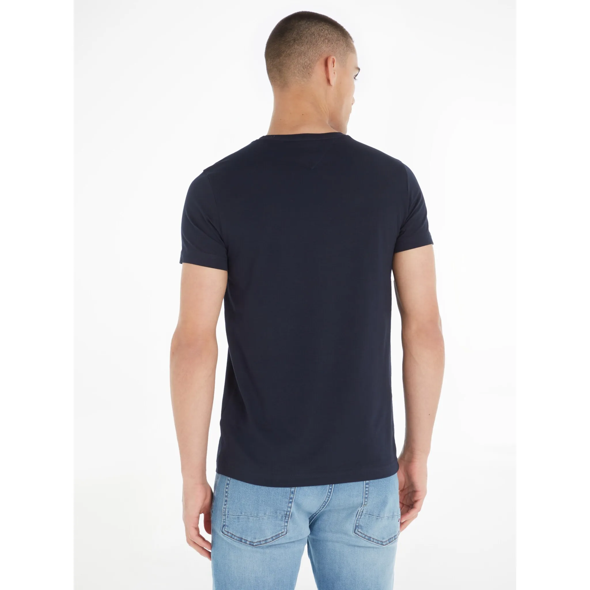Футболка Tommy Hilfiger "CORE STRETCH SLIM C-NECK TEE", цвет морской волны — фото 2
