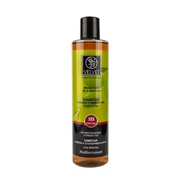 

Шампунь для окрашенных волос Organic Olive Oil & Green Tea Shampoo Coloured & Damaged Hair Velvet, 300 ml