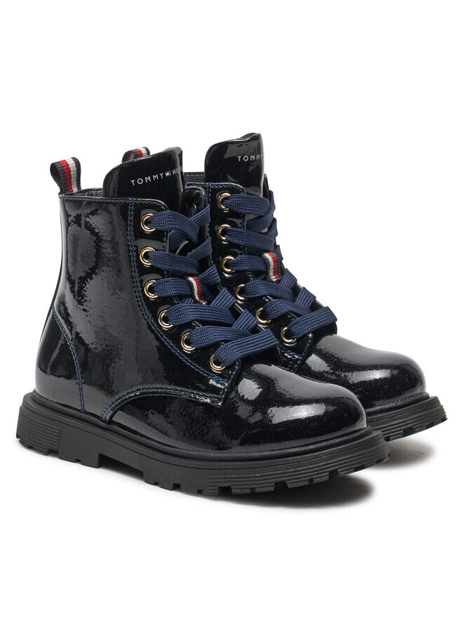 Высокие сапоги Tommy Hilfiger Lace-Up Bootie T1A5-33564-1237 M, темно-синий — фото 2