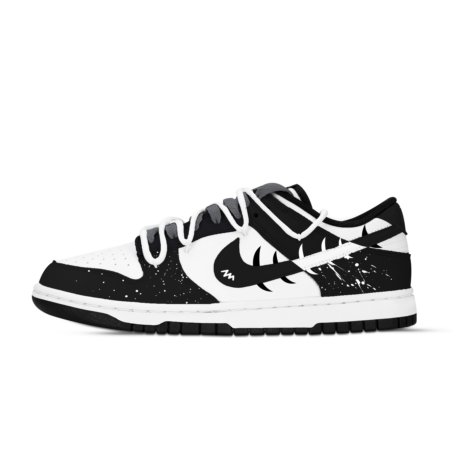 

Dunk Bone Spike Fish устойчивые к истиранию низкие кроссовки для скейтбординга Unisex Nike, черный/белый