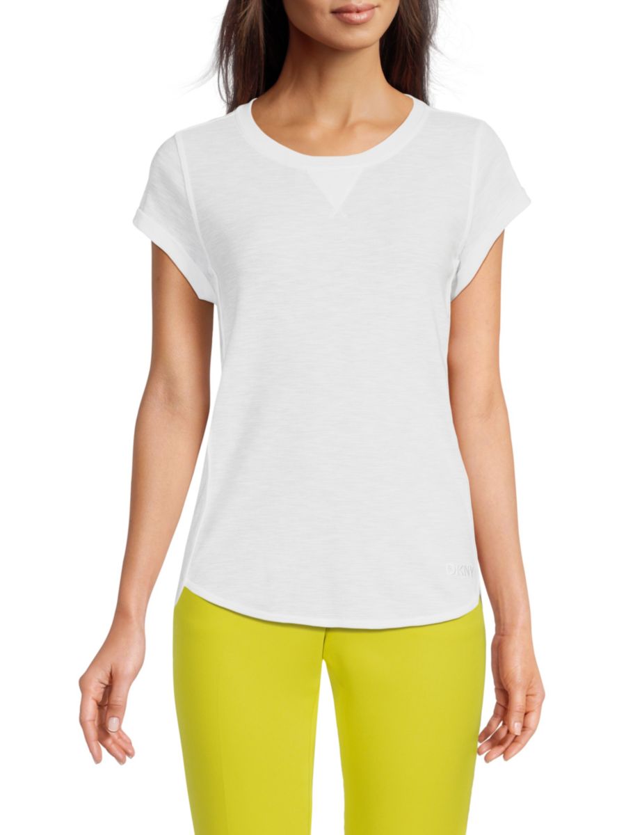

Меланжевая футболка DKNY, белый