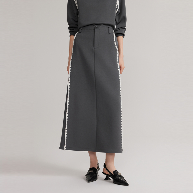 

ELLE Повседневная длинная юбка Women's Medium Gray