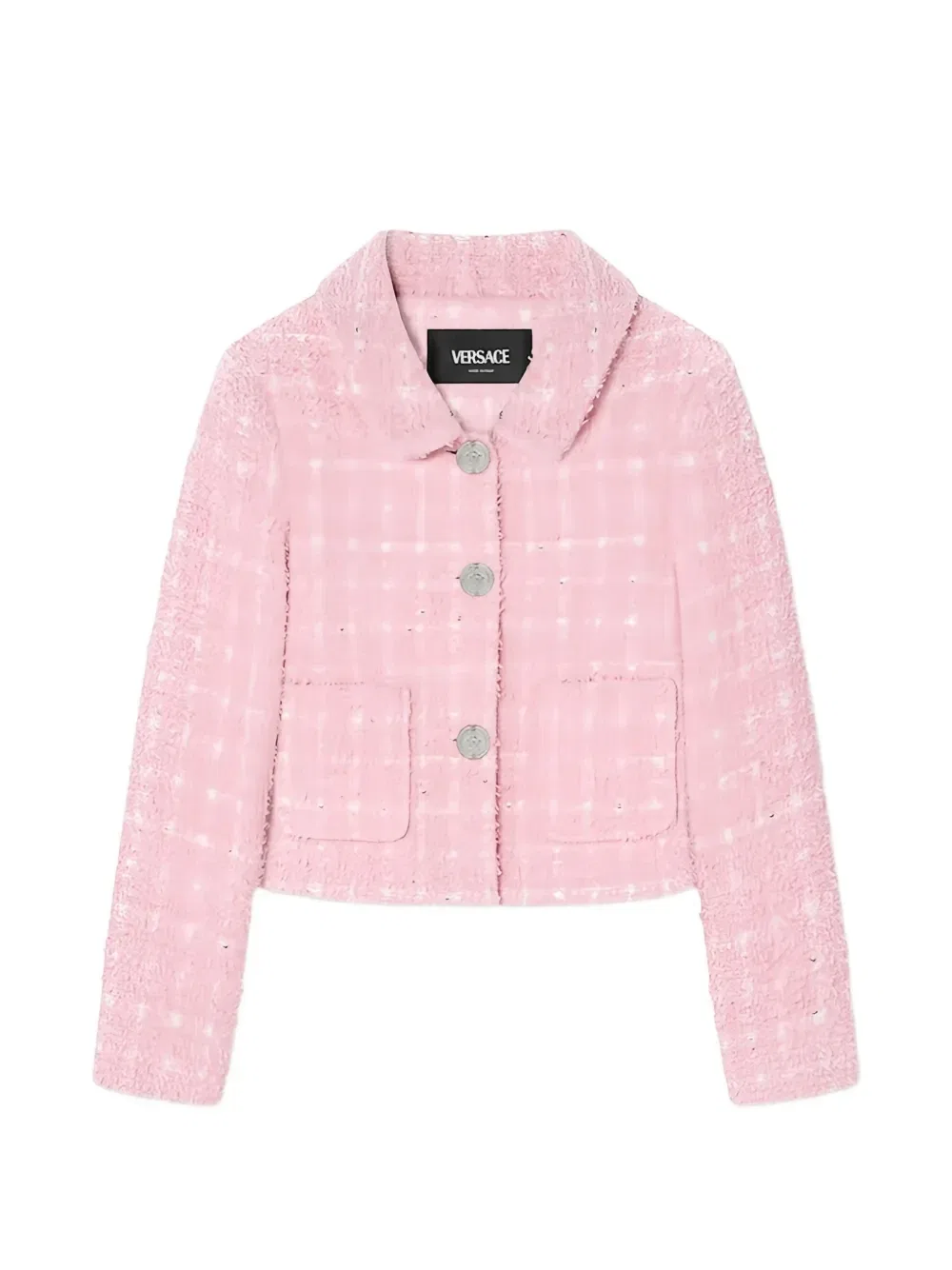Твидовый жакет Versace Kids, розовый