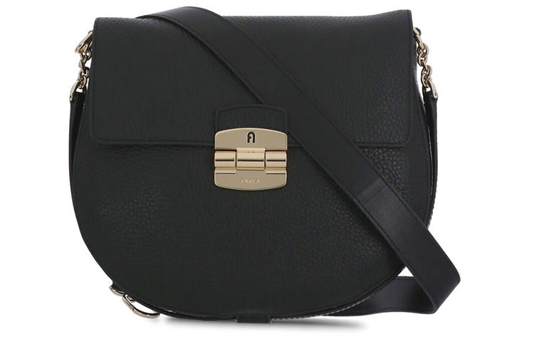 

Furla Кожаная сумка через плечо, женская черная