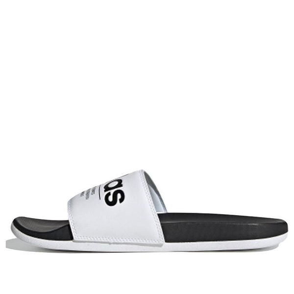 

Тапочки neo adilette comport slides sandals slipper black/white Adidas, белый