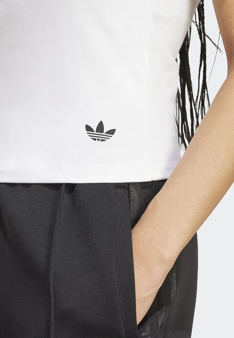 Футболка с коротким рукавом, Adicolor Bandeau, Adidas, белый — фото 4