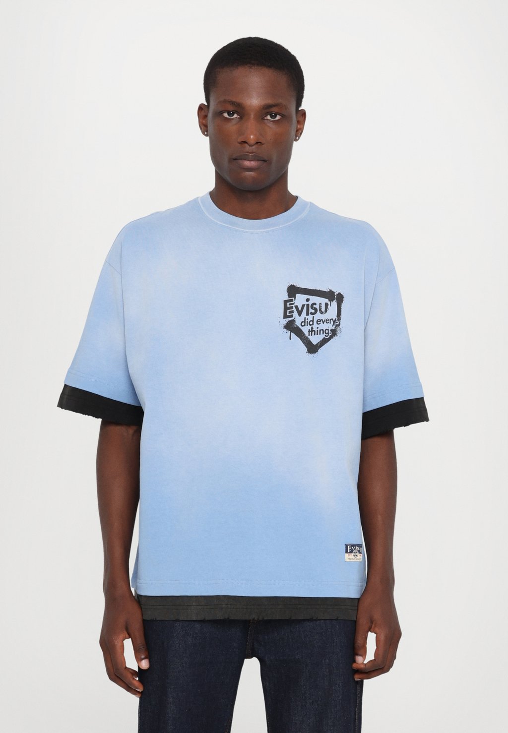 

Футболка с принтом VINTAGE WASHED TEE Evisu, синий