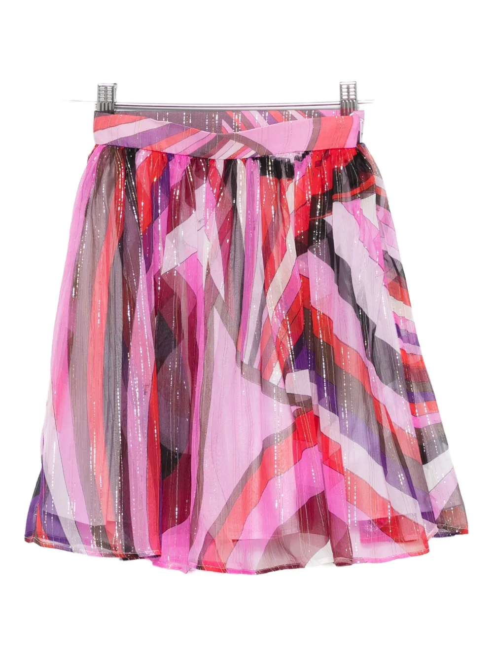 

Юбка с геометрическим принтом Pucci Junior, розовый