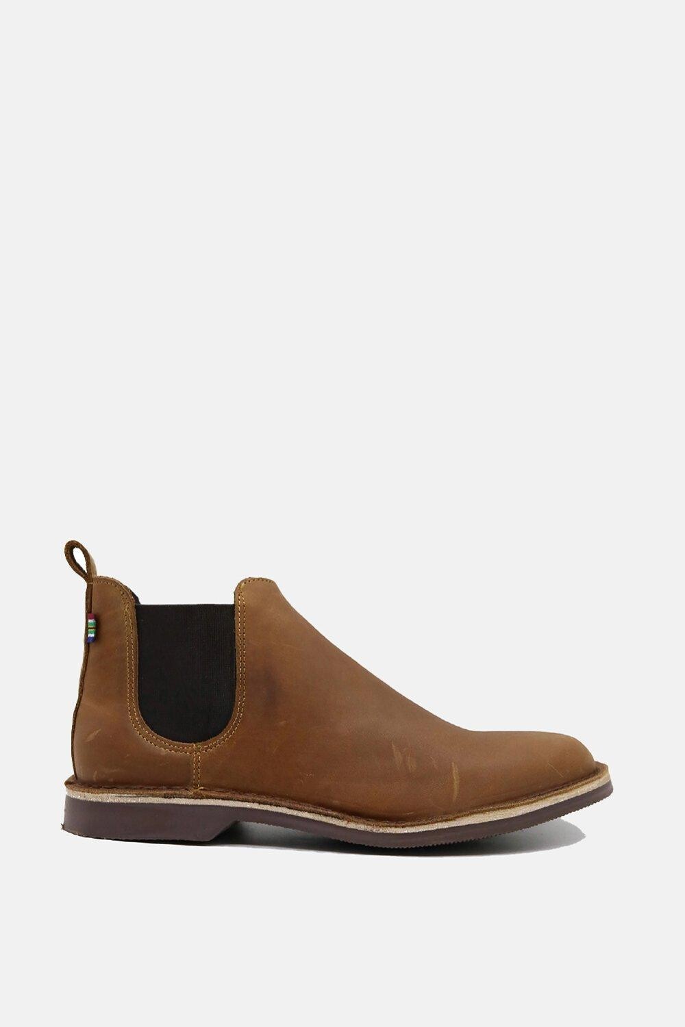 

Кожаные ботинки унисекс «Челси Вудсток» Veldskoen Shoes, коричневый