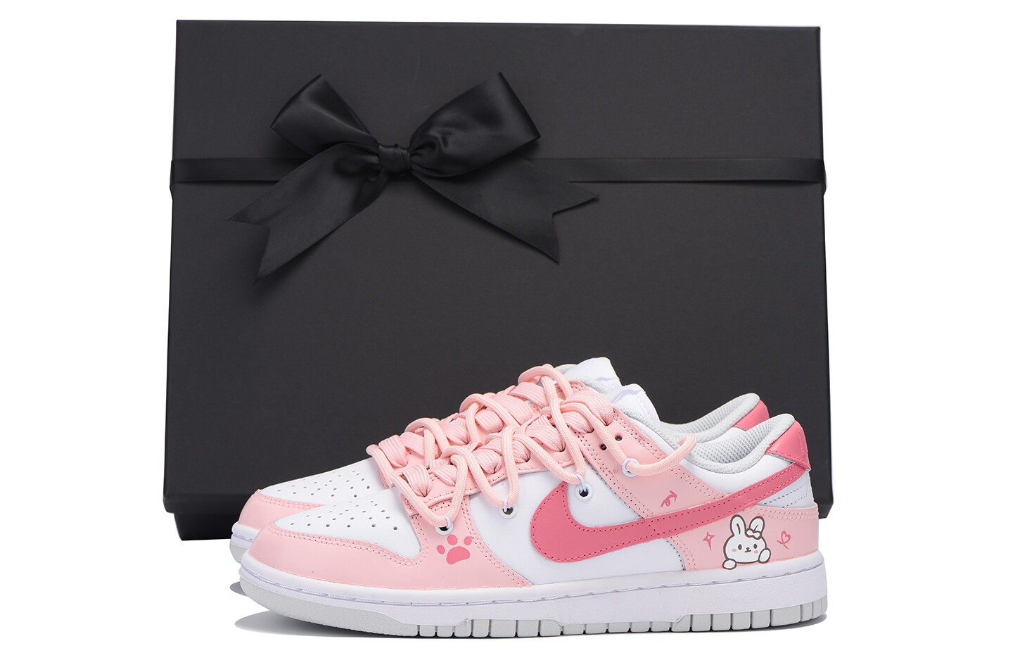 

Кроссовки Nike Dunk Skateboard Shoes Women's Low-Top White, розовый