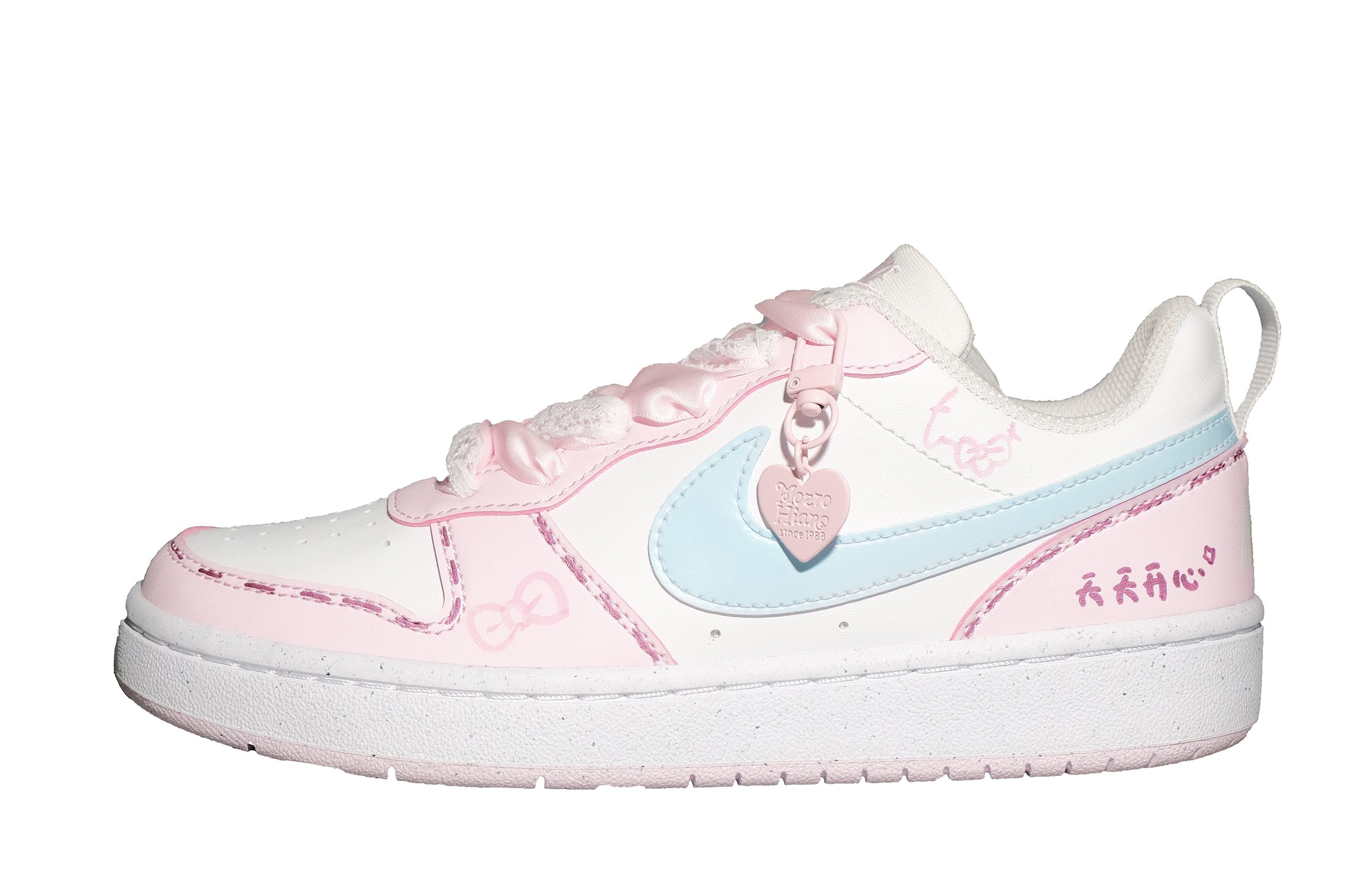 

Кроссовки Court Borough Sweet Heart Berry с нескользящей подошвой, износостойкие, для детей и подростков Nike, белый