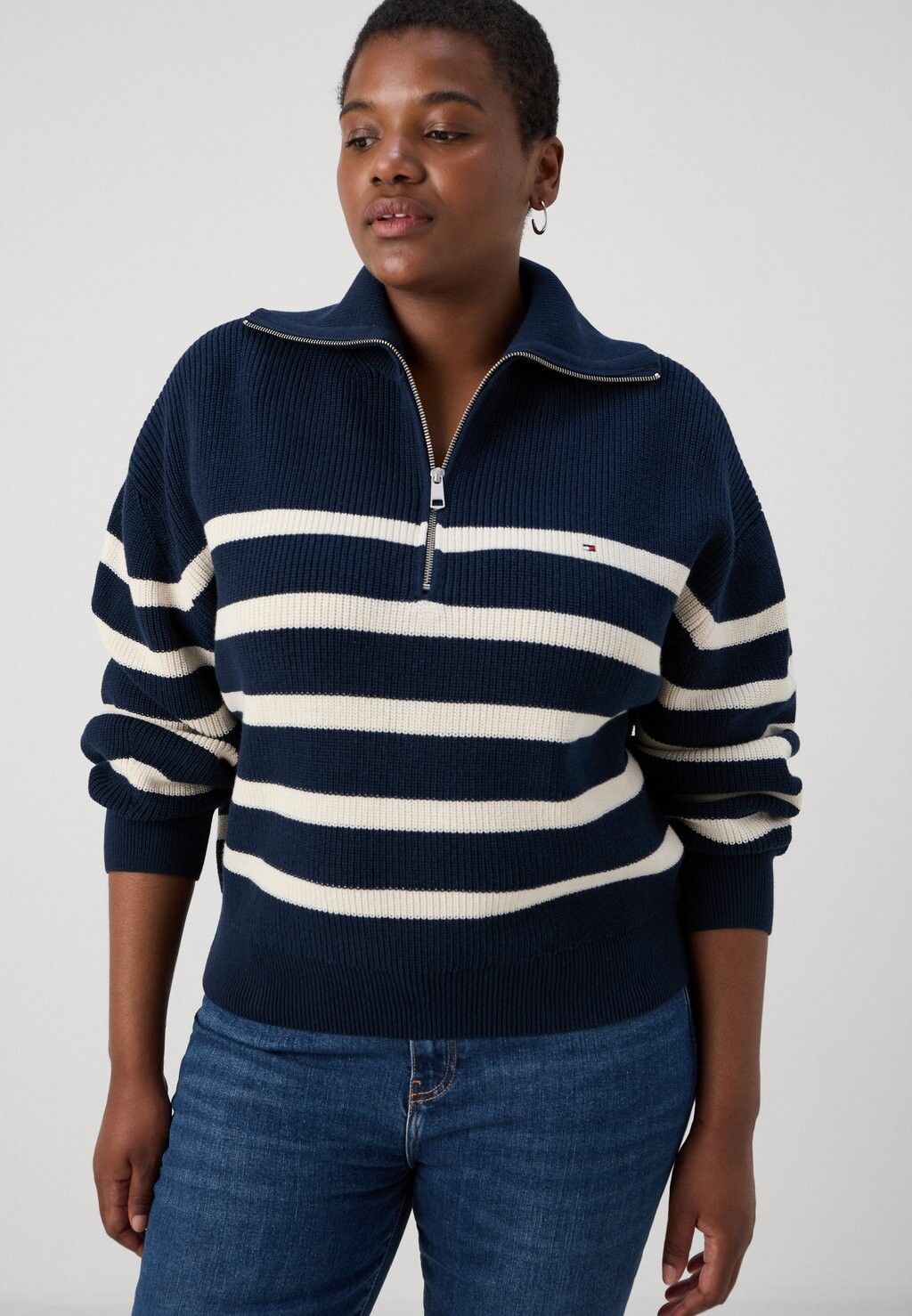 

Джемпер STITCH 1/2 ZIP Tommy Hilfiger Curve, синий