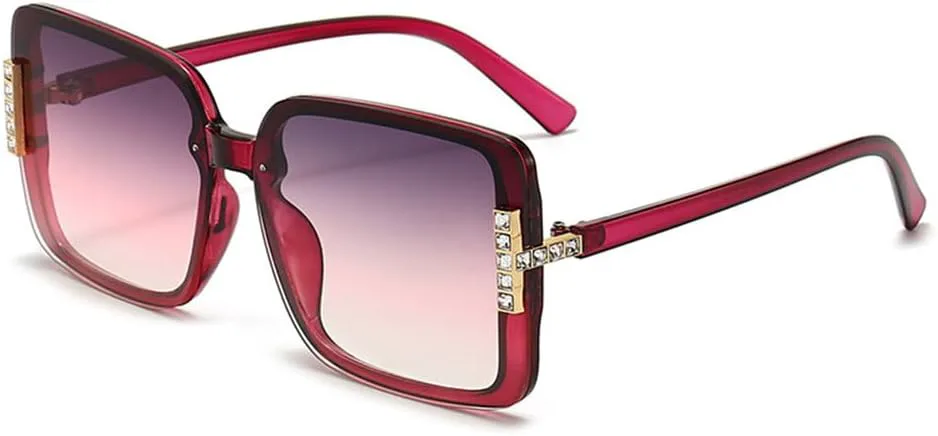 

Ретро солнцезащитные очки в крупной оправе для женщин, ретро градиентные солнцезащитные очки с прозрачными линзами, размер 7, один размер MTZJH, One Color