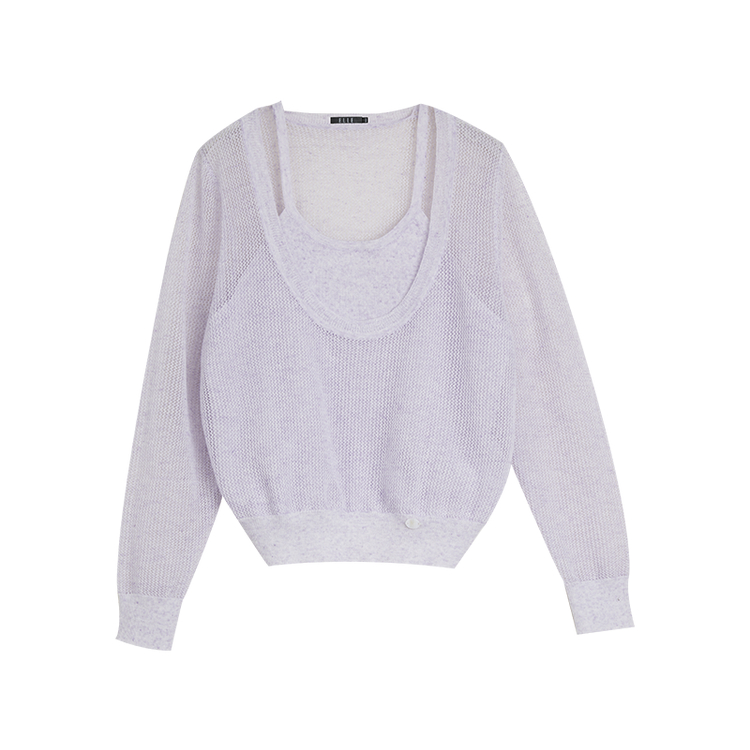 

Вязаный свитер женский с круглым вырезом Moderate ELLE, светло-фиолетовый