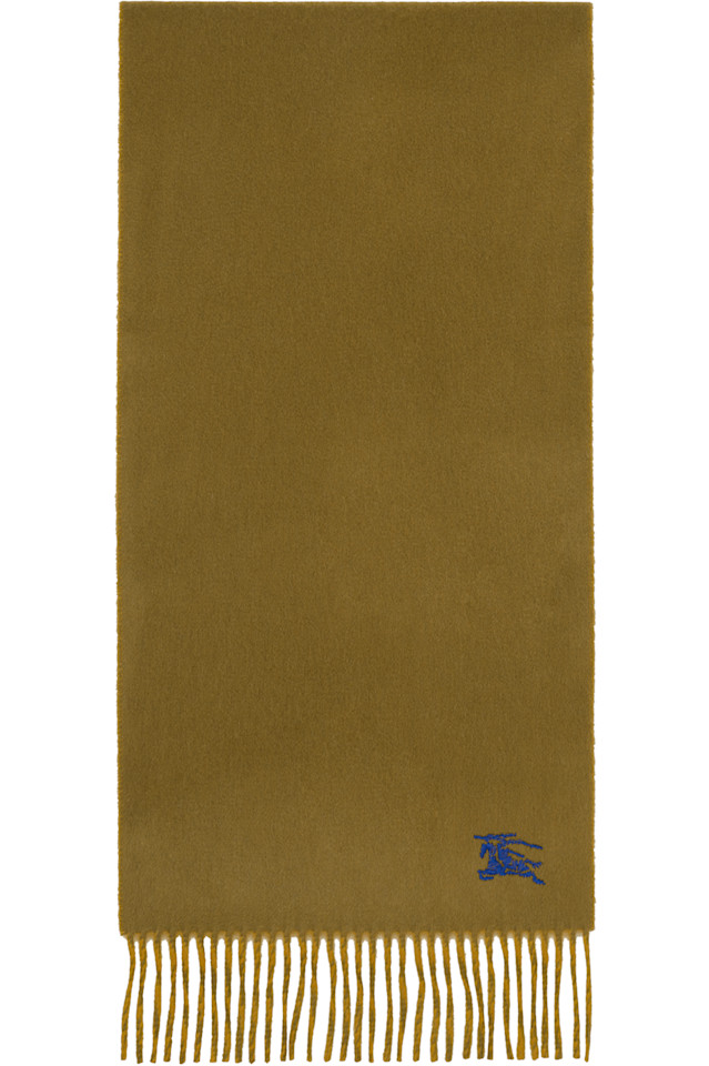 

Burberry Кашемировый шарф цвета хаки