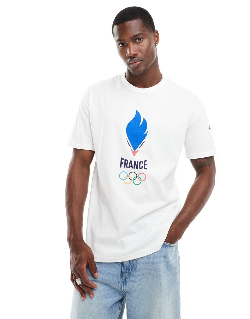 

Le Coq Sportif – Equipe De France Paris 2024 – белая футболка с принтом