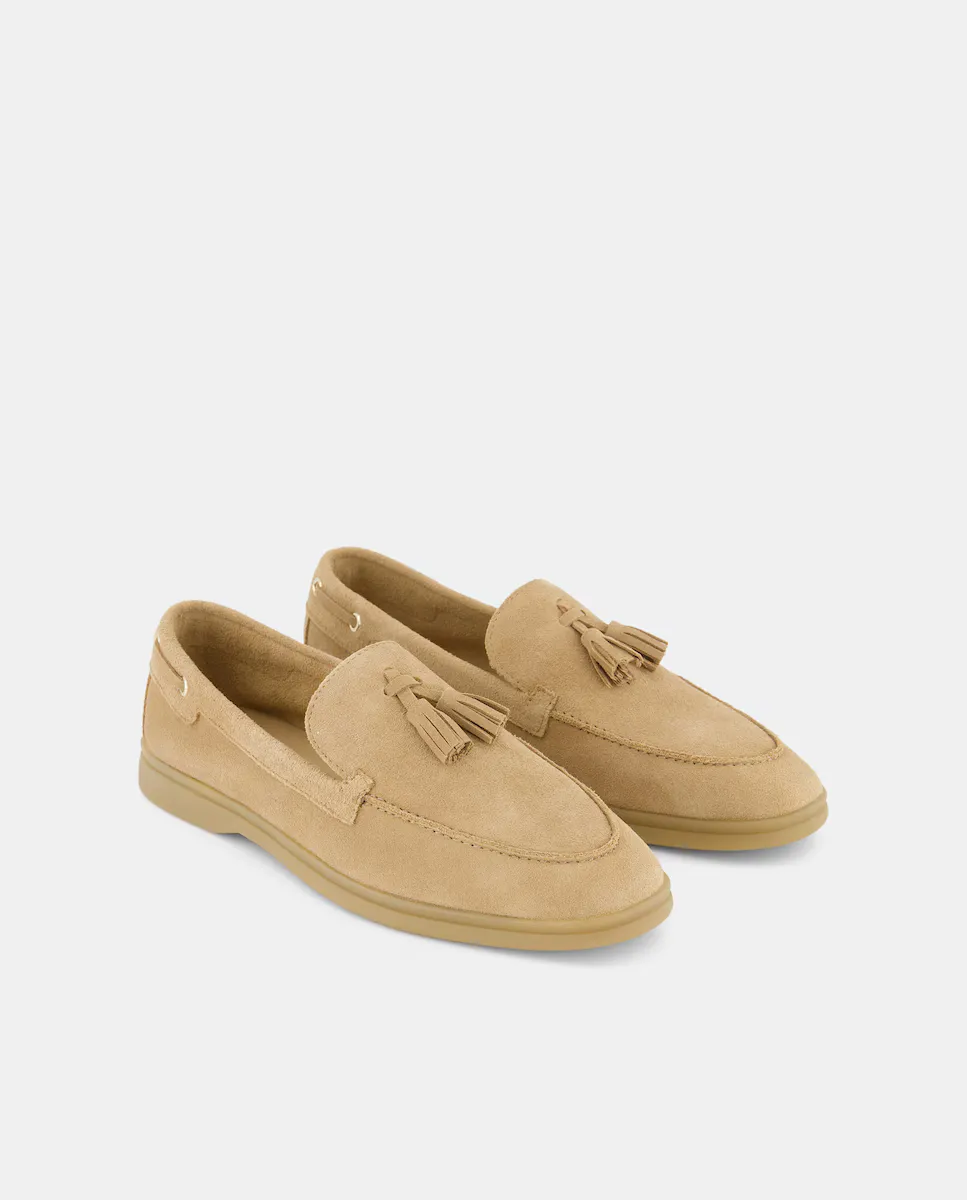 Женские туфли на плоской подошве с отделкой тесьмой Latouche, коричневый — фото 2
