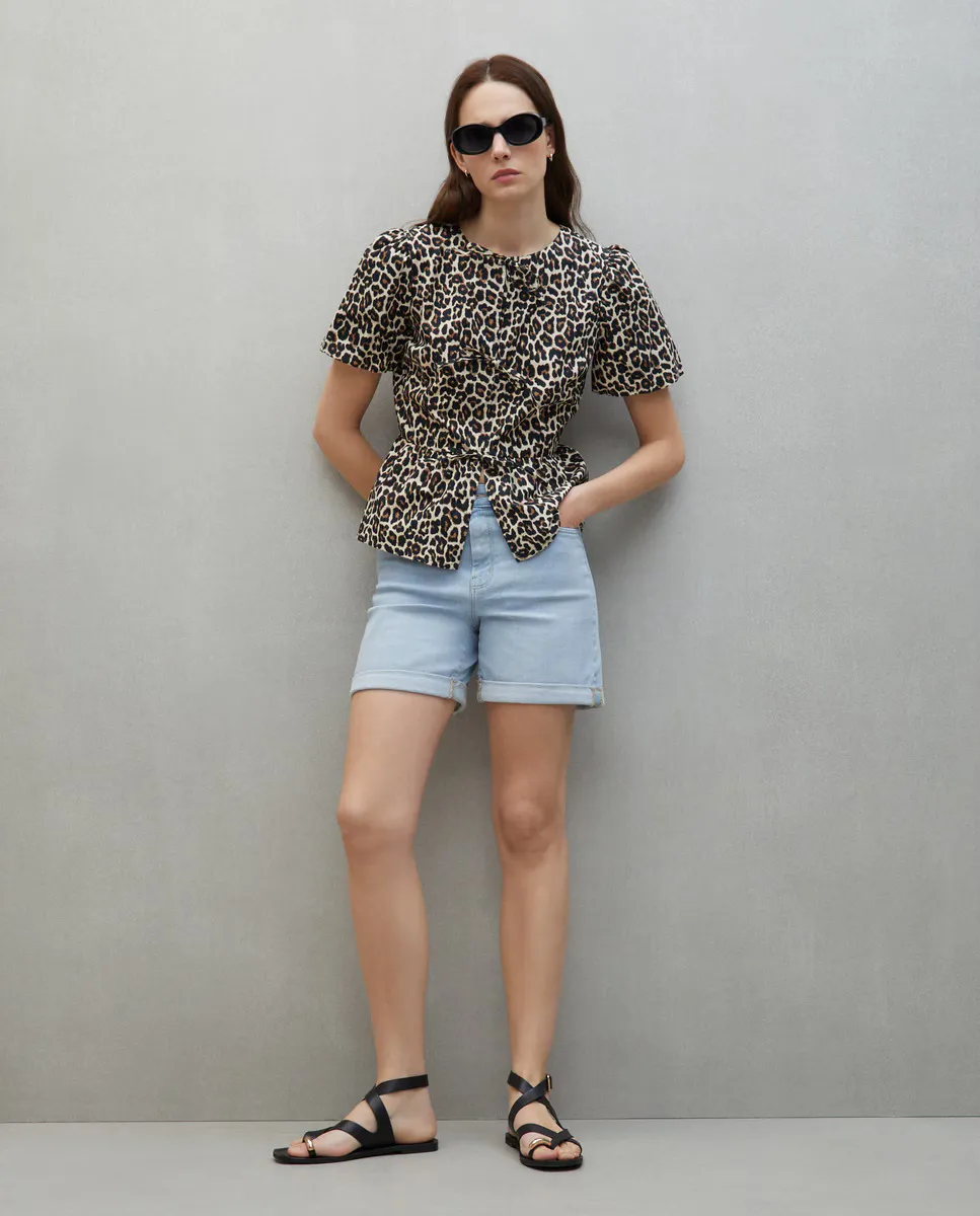 

Женские ковбойские бермуды с отворотом Easy Wear, светло-голубой