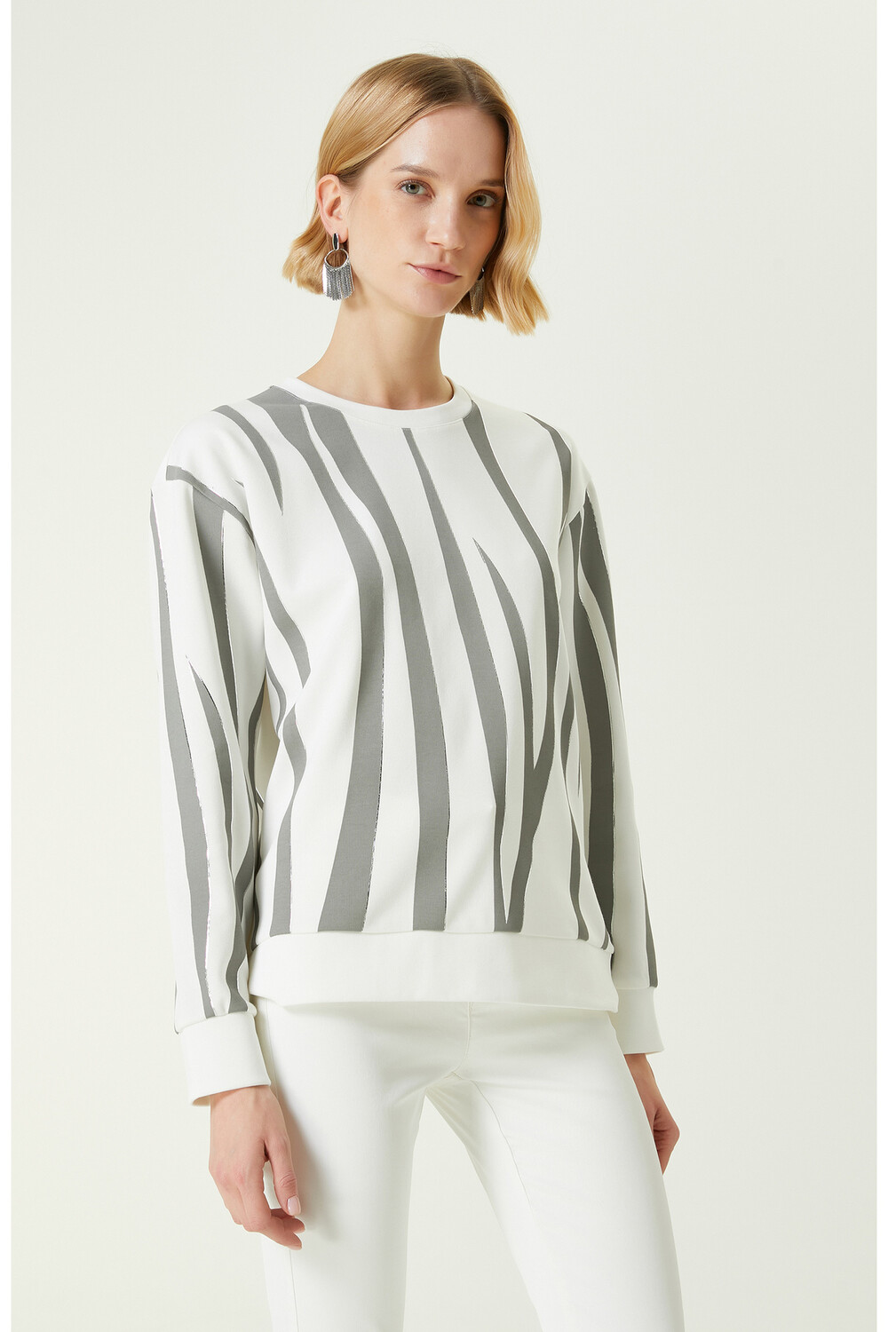 

Толстовка с рисунком цвета экрю Network, экрю