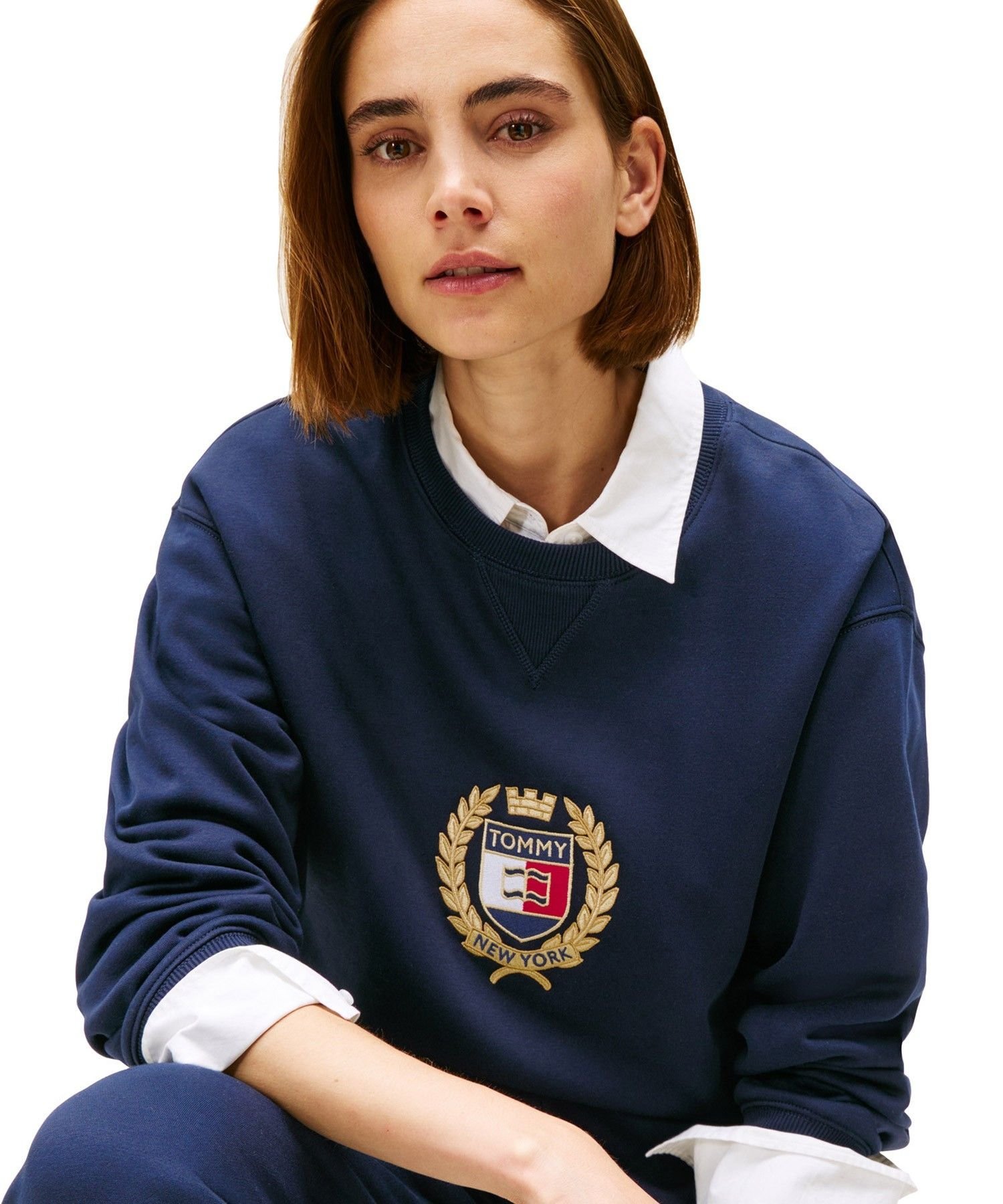 Толстовка Boxy Quest Crew TOMMY HILFIGER, Navy DW5