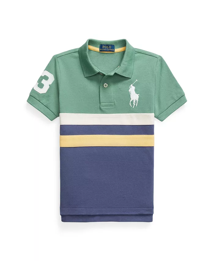 

Детская и мальчиковая поло с сеткой Big Pony Polo Ralph Lauren, мультиколор
