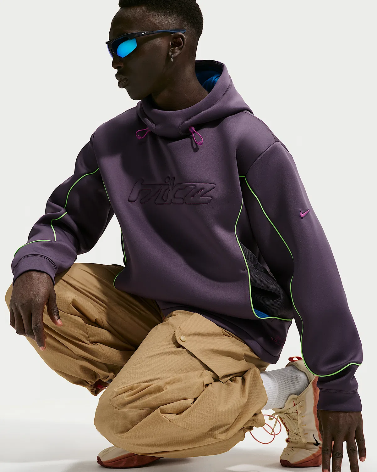 Мужская худи Nike Project F.R.O.G. с пузырчатой сеткой, Dark Raisin/Brilliant Blue/Voltage Green/Vivid Purple — фото 3