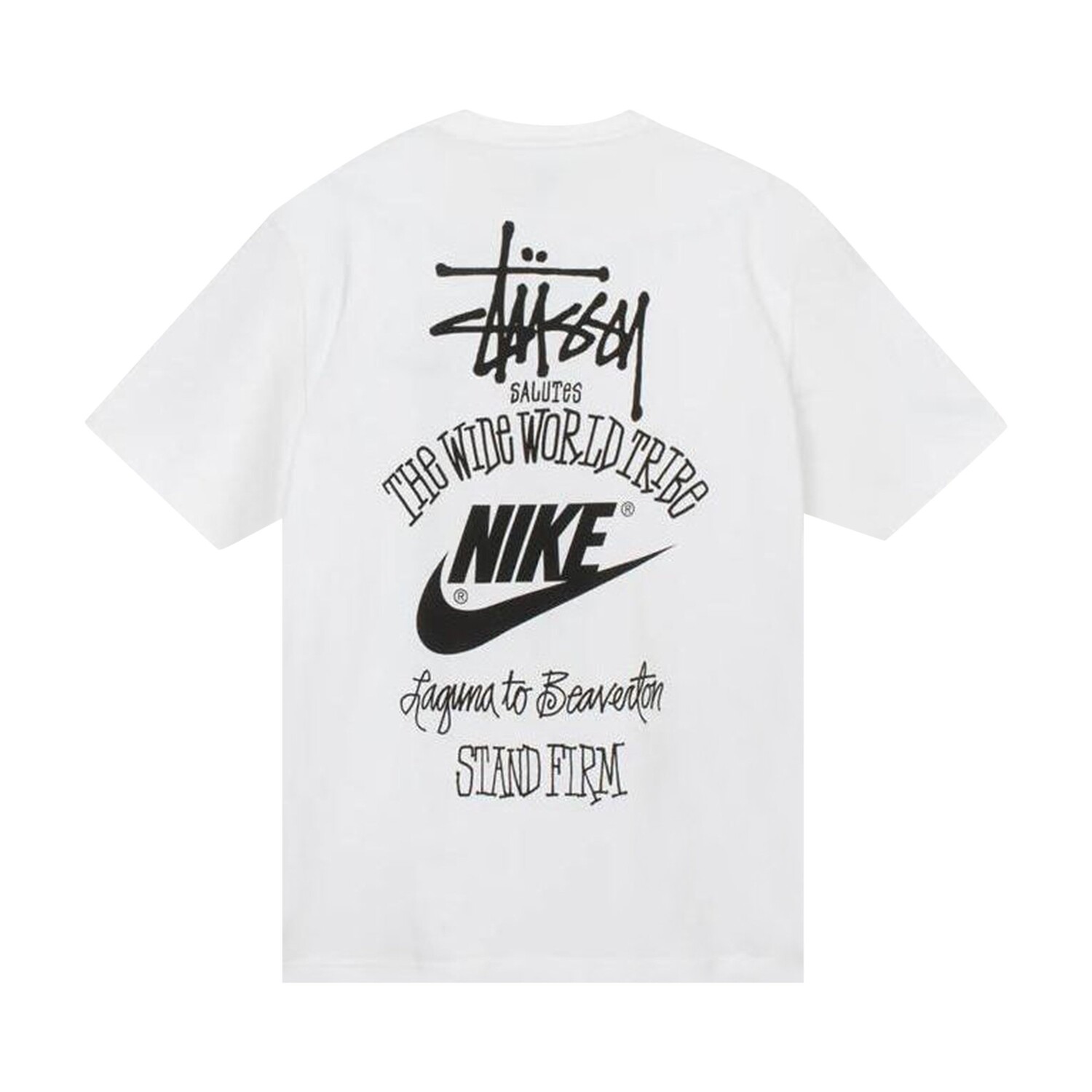 Футболка Nike x Stussy The Wide World Tribe (размеры для Азии), цвет Белый — фото 2