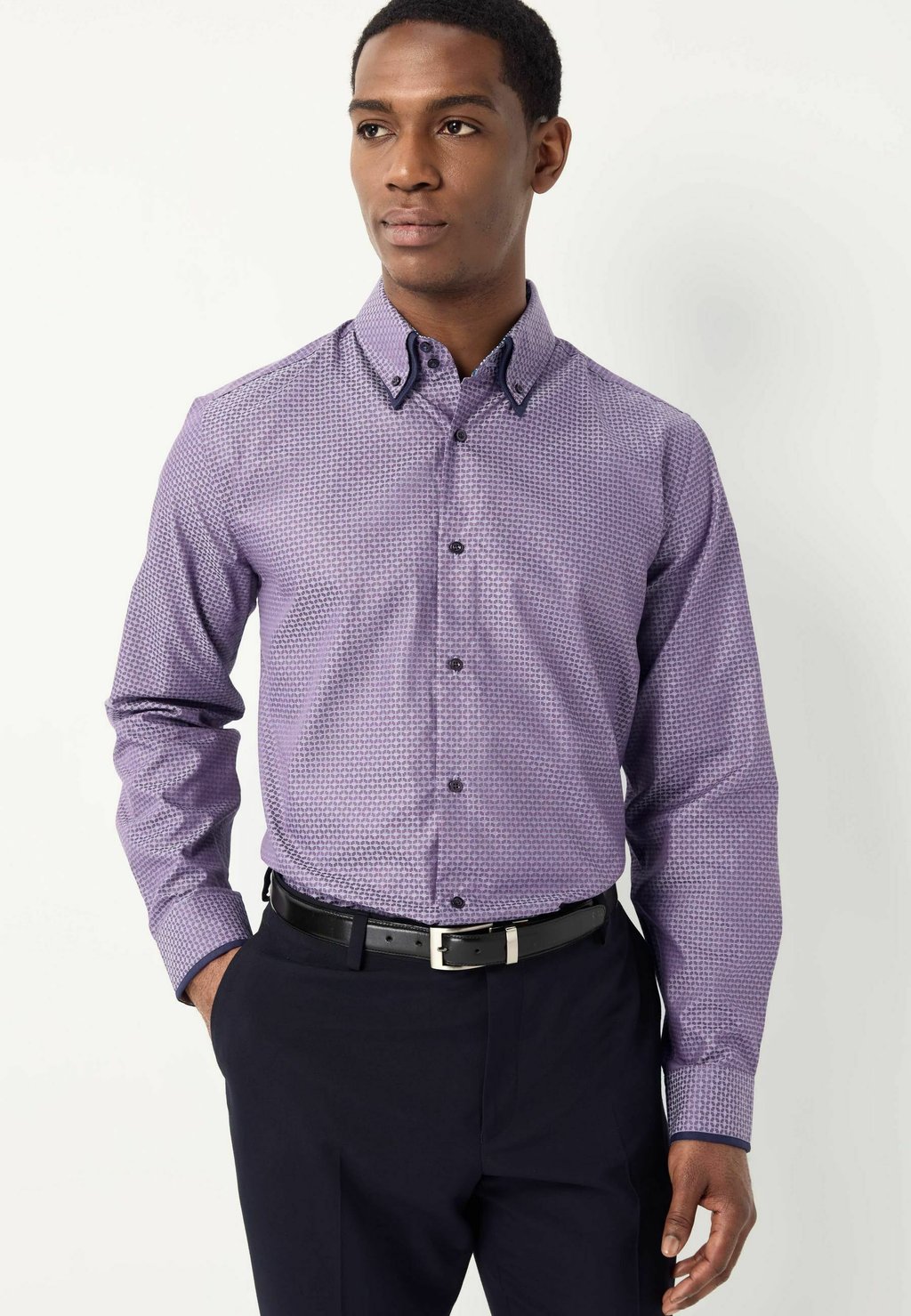

Рубашка REGULAR FIT - DOUBLE COLLAR Next, фиолетовый
