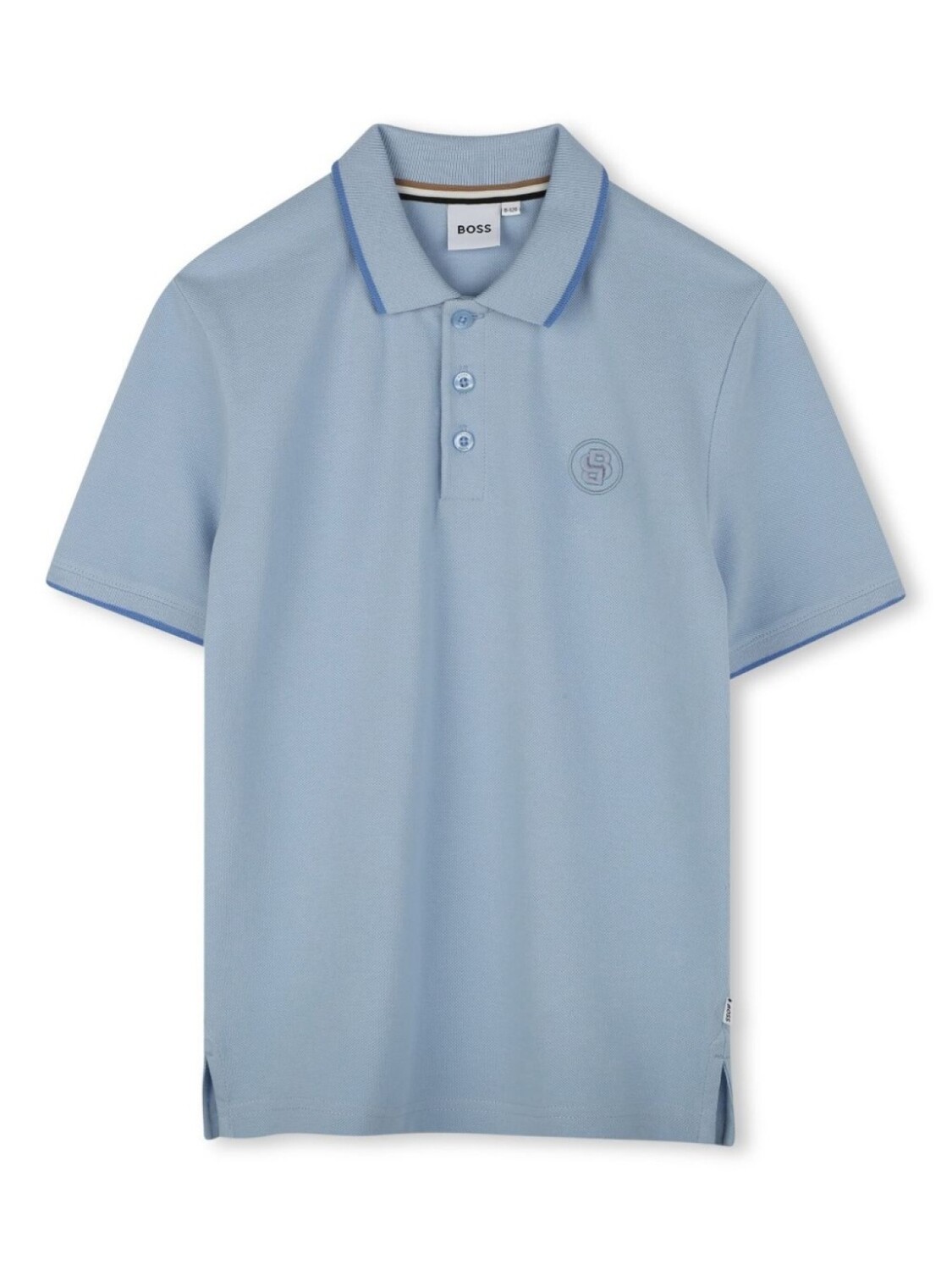 

BOSS Kidswear рубашка поло с вышитым логотипом, синий