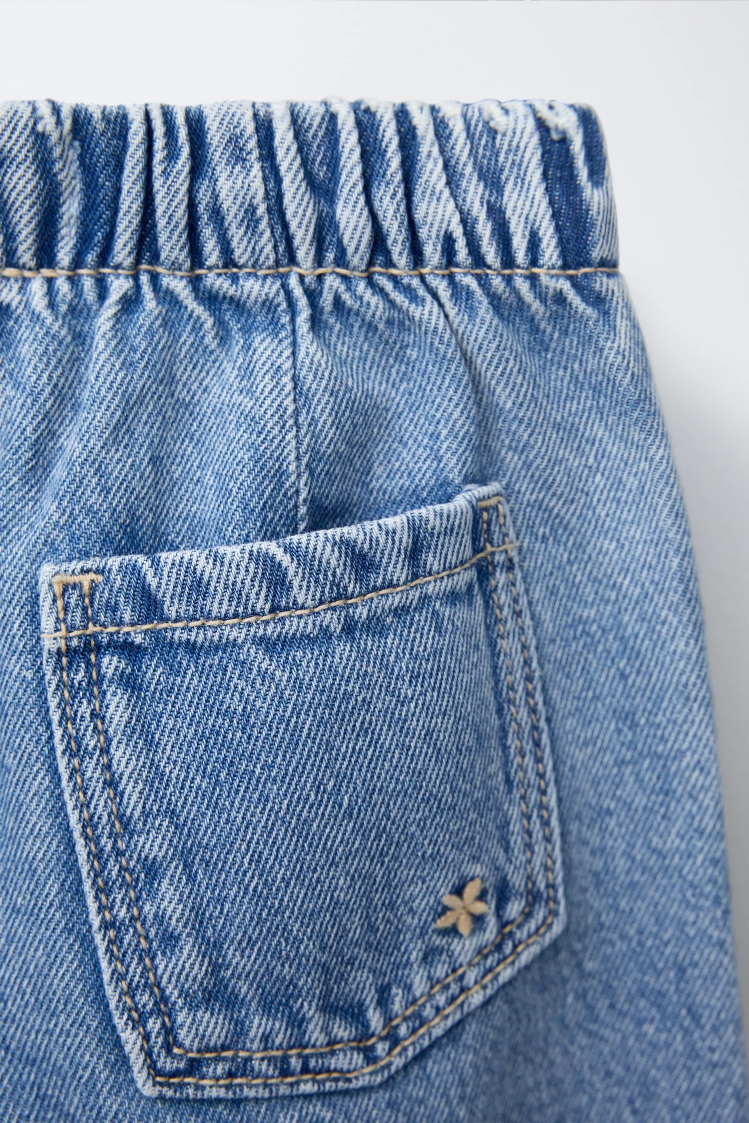 Zara Свободные рваные широкие джинсы — фото 4