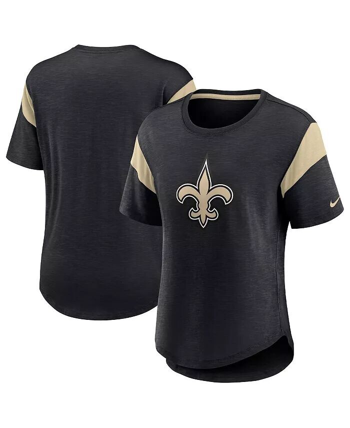

Женский модный топ с логотипом Heather Black New Orleans Saints Primary Nike