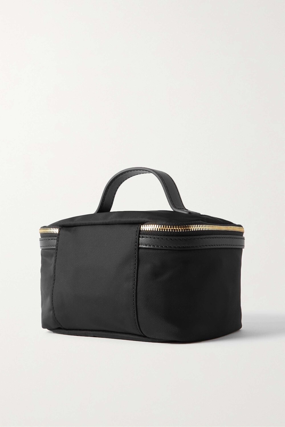 

ANYA HINDMARCH + Небольшая косметичка NET SUSTAIN Vanity Kit ECONYL с кожаной отделкой, черный