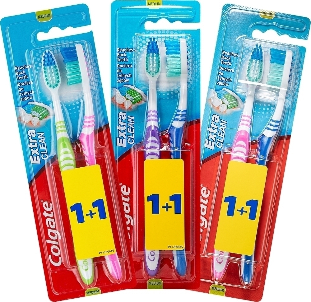 Зубные щетки средней жесткости Extra Clean Colgate, 2 шт — фото 2