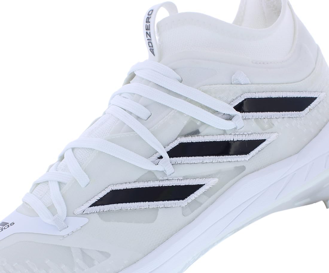 Мужские бутсы Adidas Adizero Afterburner Nwv, белый/черный — фото 2