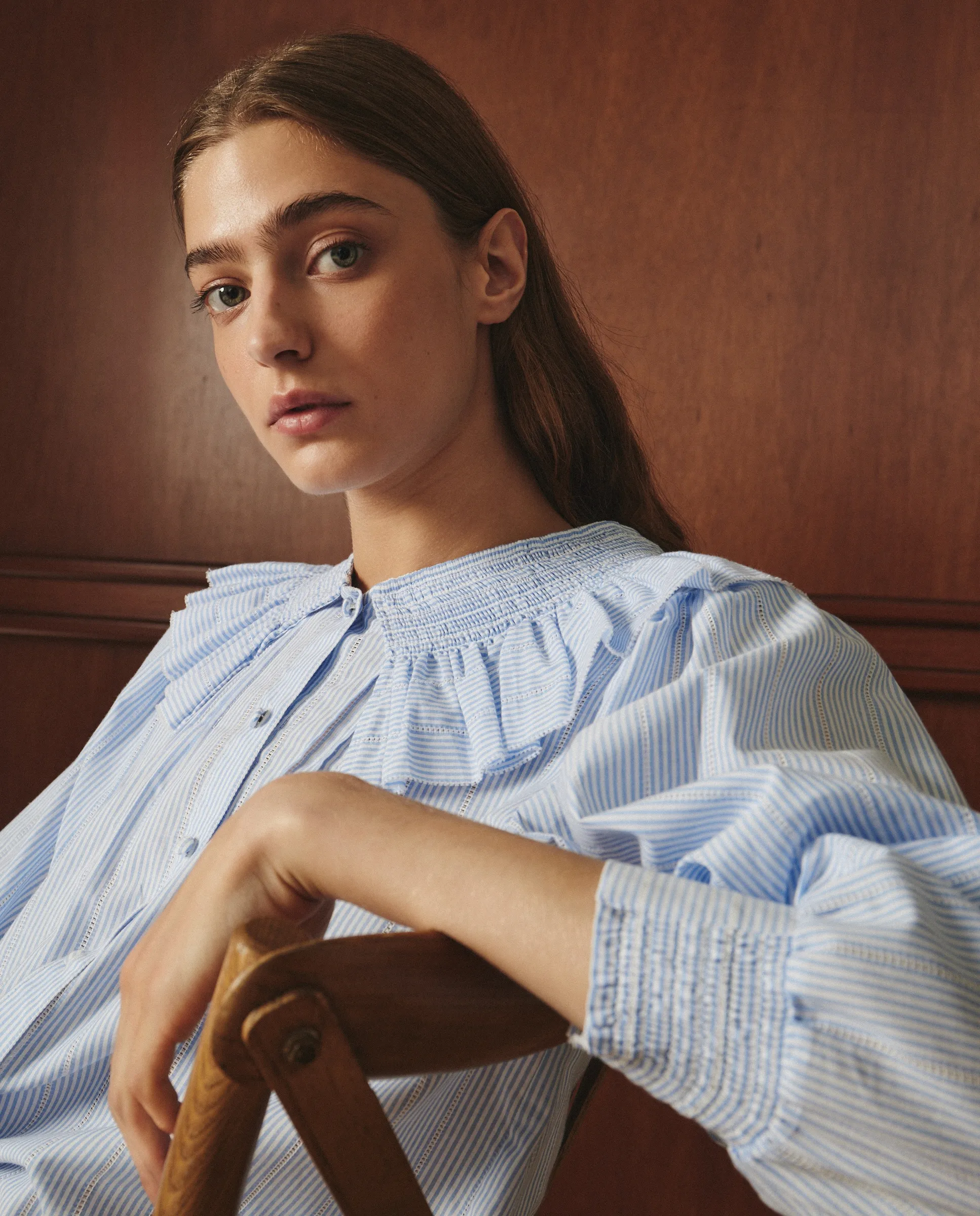 

Женская блузка с длинным рукавом с принтом Lloyd'S, синий