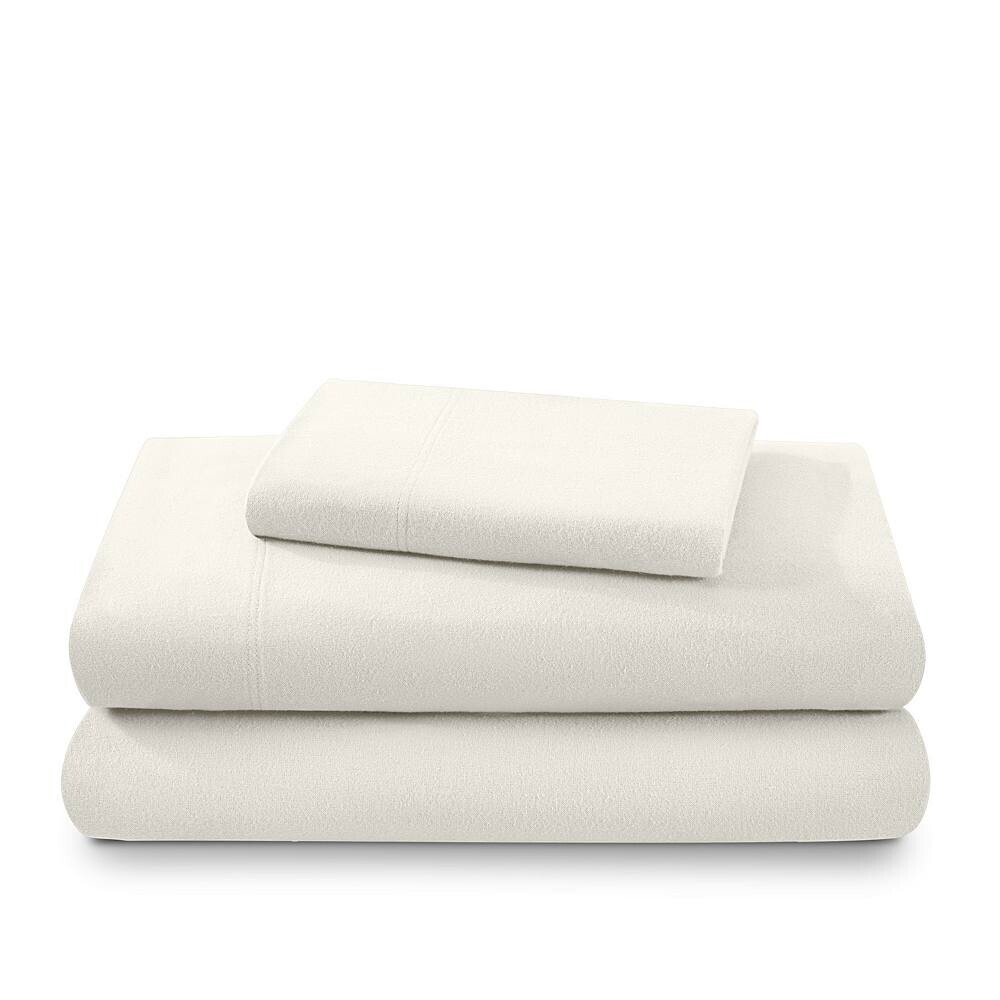 

Комплект простыней из хлопковой фланели Bare Home, цвет Cream