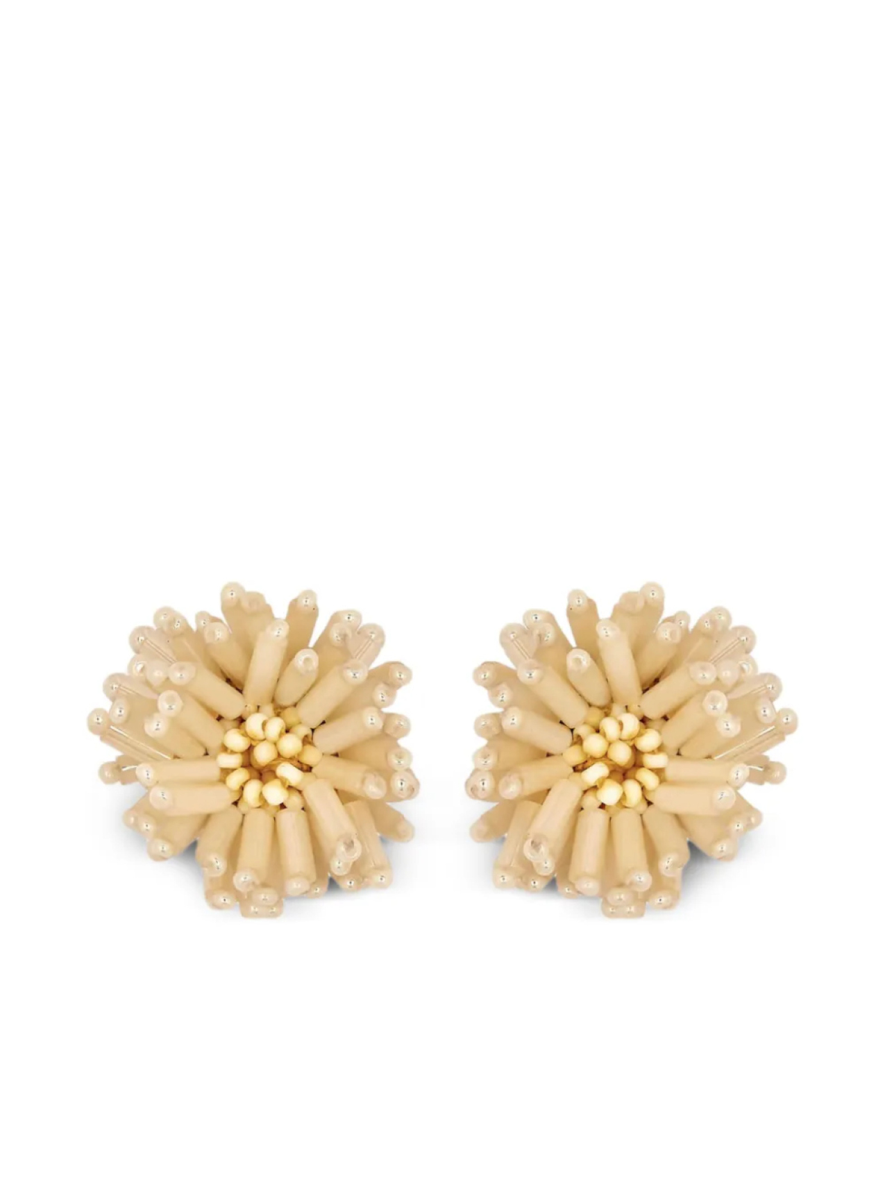 

Oscar de la Renta серьги-клипсы Pompom Flower, нейтральный